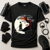 Japanese Art Aikido Tree Of Life Peace Art Of War Samurai Cooling Performance Crew T-Shirt