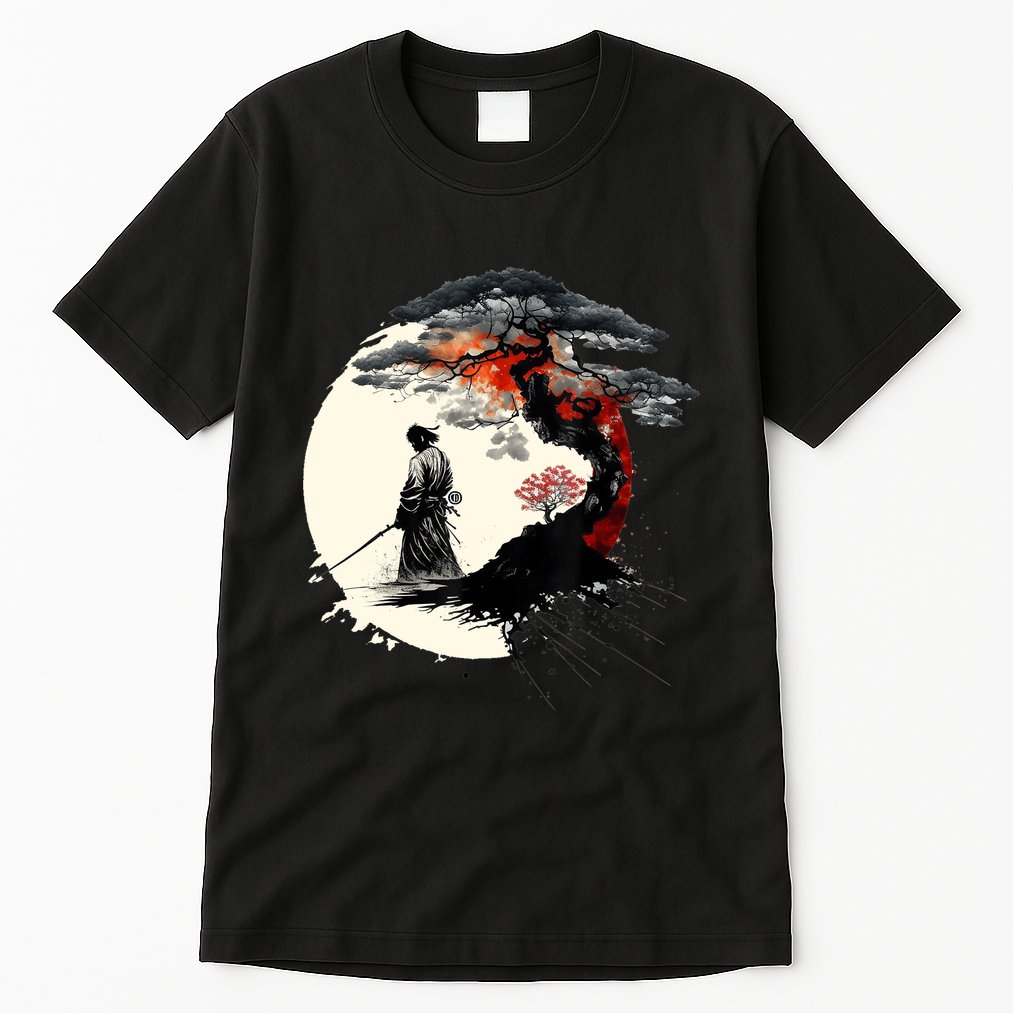 Japanese Art Aikido Tree Of Life Peace Art Of War Samurai Tall T-Shirt