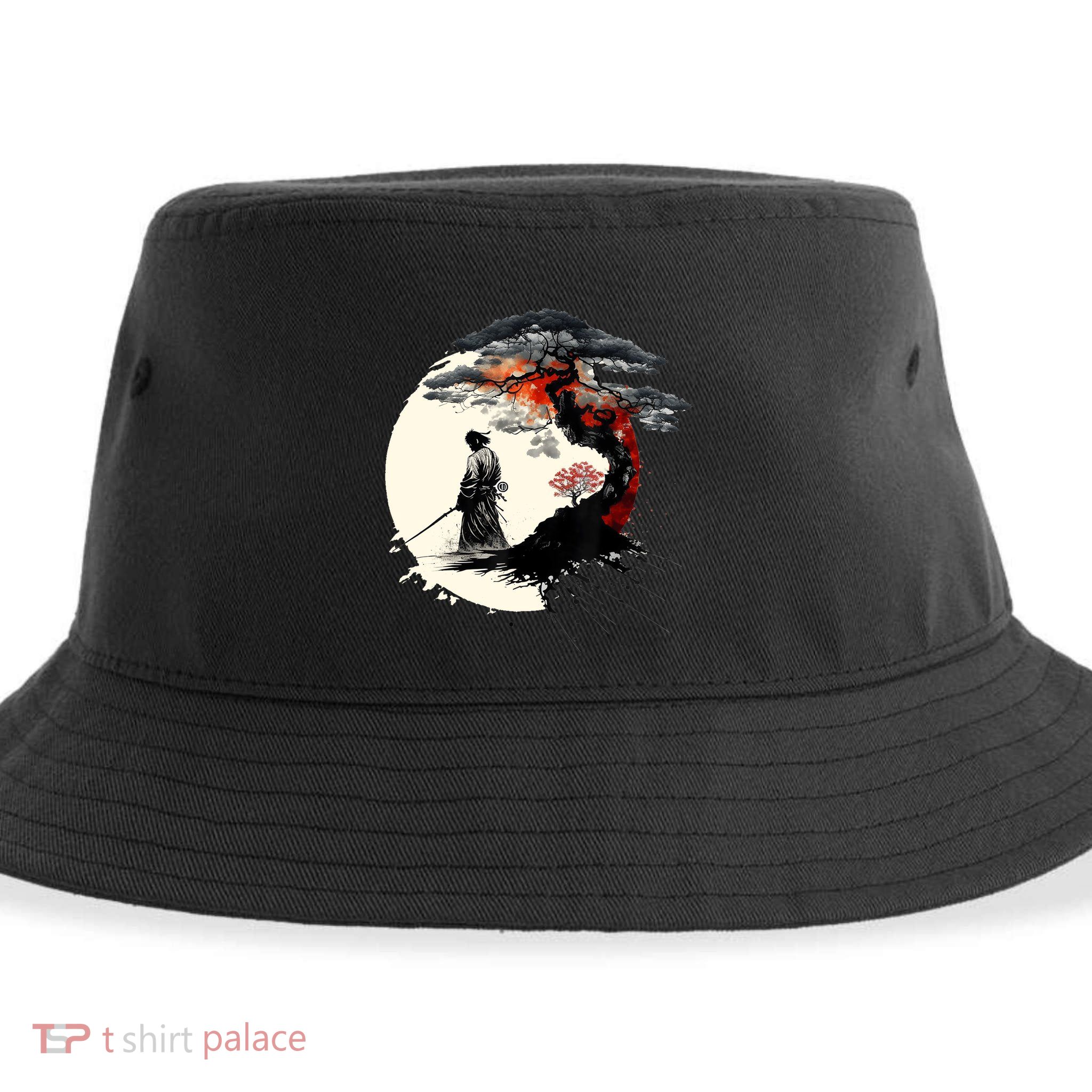 Japanese Art Aikido Tree Of Life Peace Art Of War Samurai Sustainable Bucket Hat