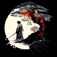 Japanese Art Aikido Tree Of Life Peace Art Of War Samurai Button