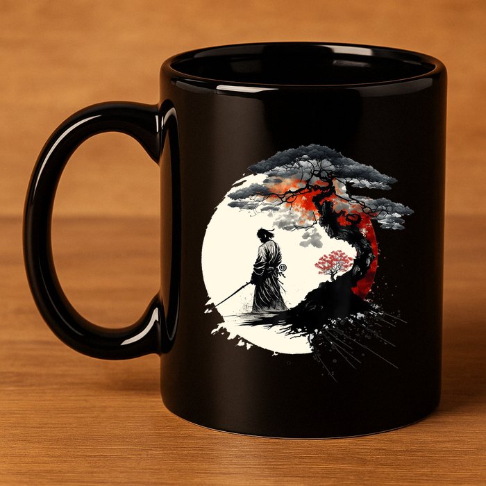 Japanese Art Aikido Tree Of Life Peace Art Of War Samurai 11oz C Handle Ceramic Mug