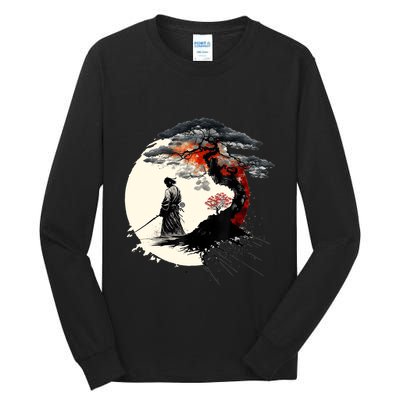 Japanese Art Aikido Tree Of Life Peace Art Of War Samurai Tall Long Sleeve T-Shirt
