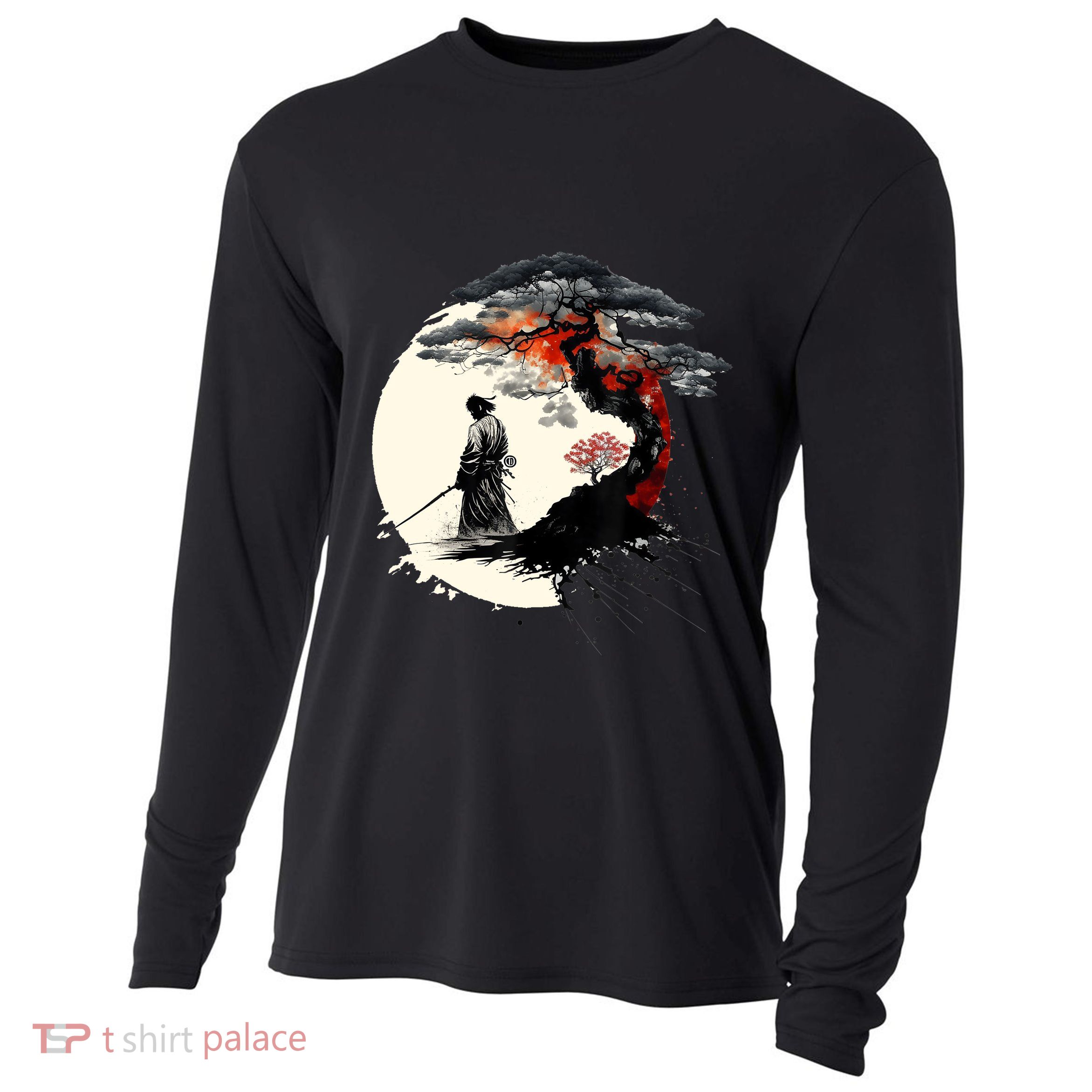 Japanese Art Aikido Tree Of Life Peace Art Of War Samurai Cooling Performance Long Sleeve Crew