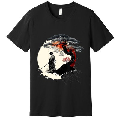 Japanese Art Aikido Tree Of Life Peace Art Of War Samurai Premium T-Shirt