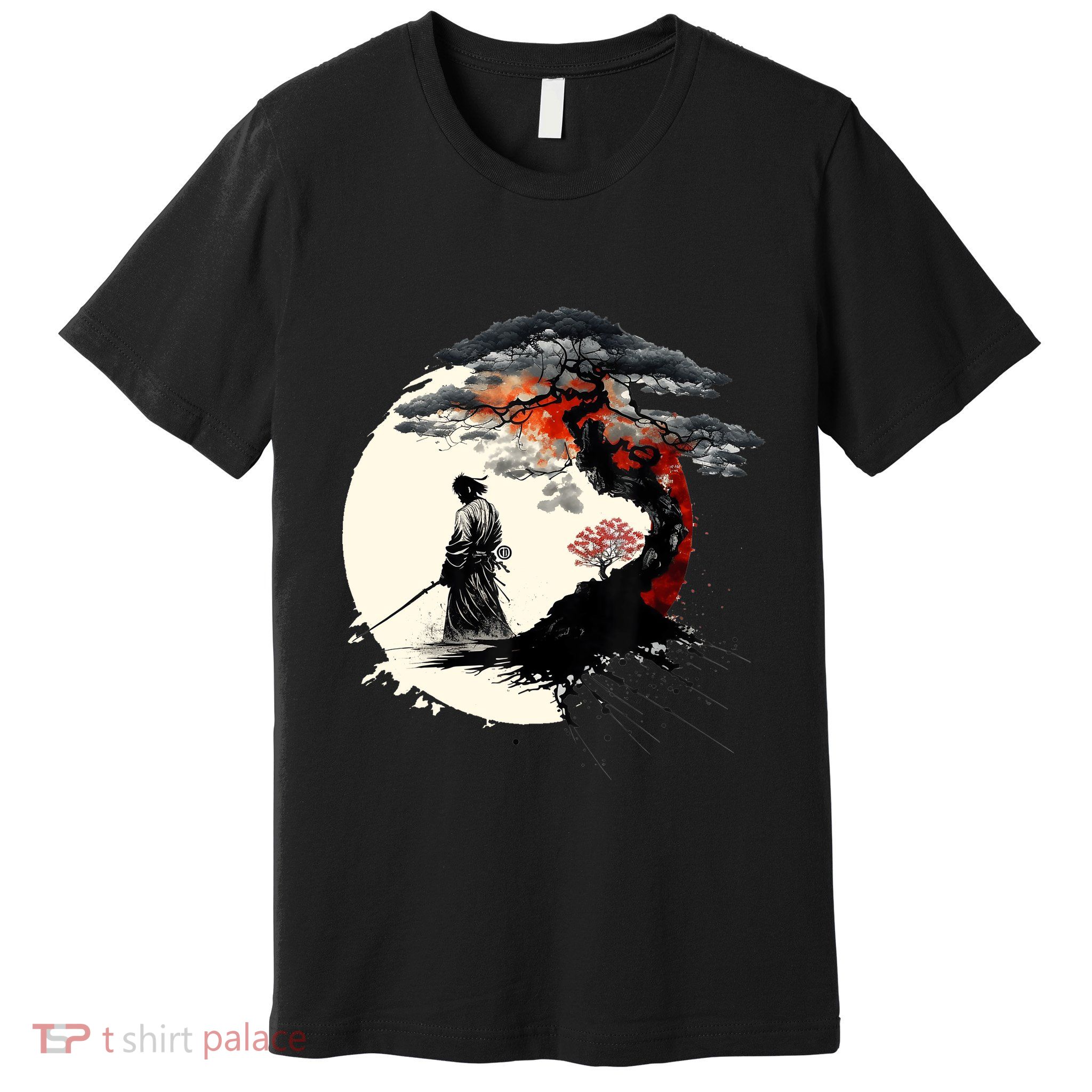 Japanese Art Aikido Tree Of Life Peace Art Of War Samurai Premium T-Shirt