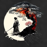 Japanese Art Aikido Tree Of Life Peace Art Of War Samurai Golf Towel