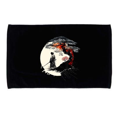 Japanese Art Aikido Tree Of Life Peace Art Of War Samurai Microfiber Hand Towel