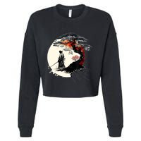 Japanese Art Aikido Tree Of Life Peace Art Of War Samurai Cropped Pullover Crew