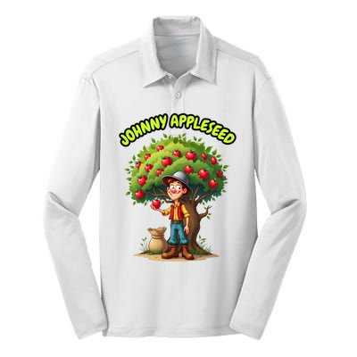 Johnny Appleseed Apple Day Sept 26 Celebrate Legends Silk Touch Performance Long Sleeve Polo