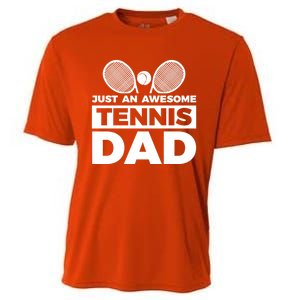 Just An Awesome Tennis Dad Fathers Day Gift Cooling Performance Crew T-Shirt