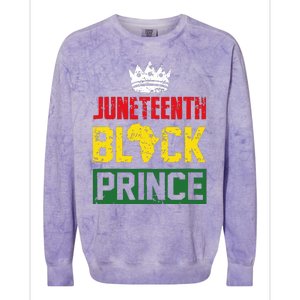 Juneteenth Afro American Boy Son Family Matching Juneteenth Colorblast Crewneck Sweatshirt