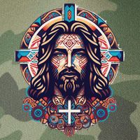 Jesus Abstract Art Legacy Tie Dye Trucker Hat