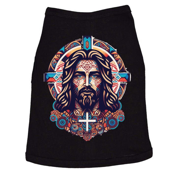 Jesus Abstract Art Doggie Tank