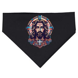 Jesus Abstract Art USA-Made Doggie Bandana