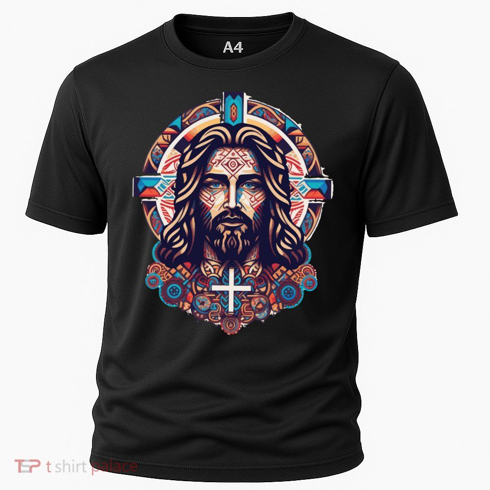 Jesus Abstract Art Cooling Performance Crew T-Shirt