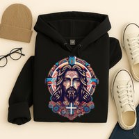 Jesus Abstract Art Hoodie