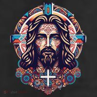 Jesus Abstract Art 11oz C Handle Ceramic Mug