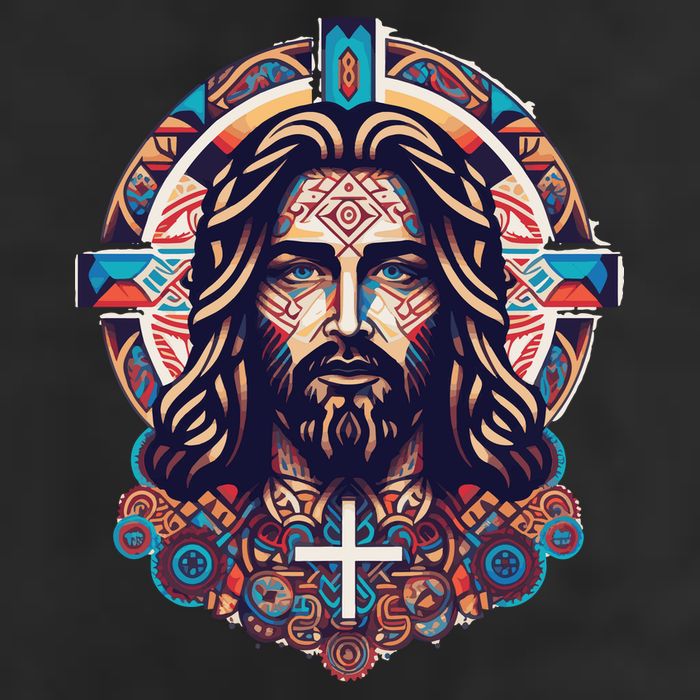 Jesus Abstract Art 15oz Campfire Ceramic Mug