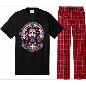 Jesus Abstract Art Pajama Set