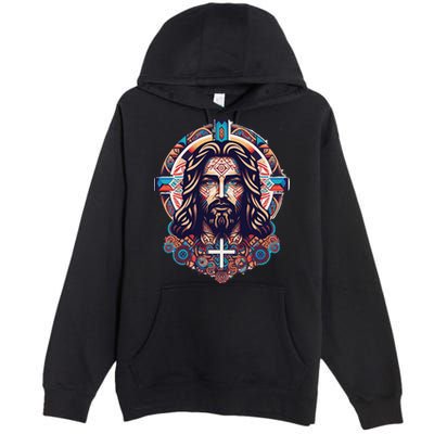 Jesus Abstract Art Premium Pullover Hoodie