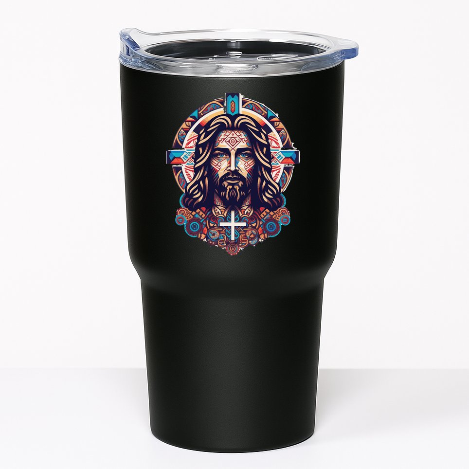 Jesus Abstract Art Tumbler