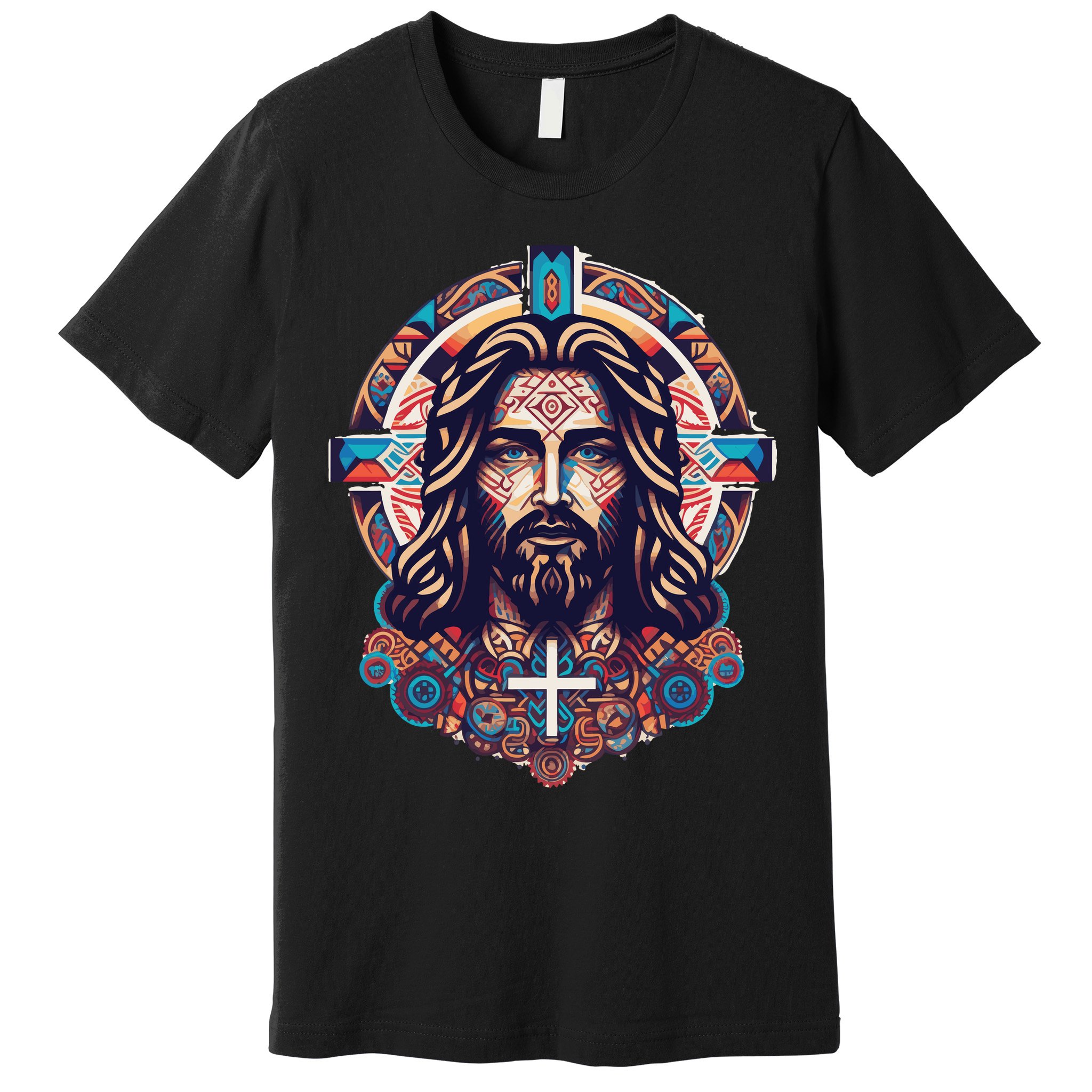 Jesus Abstract Art Premium T-Shirt