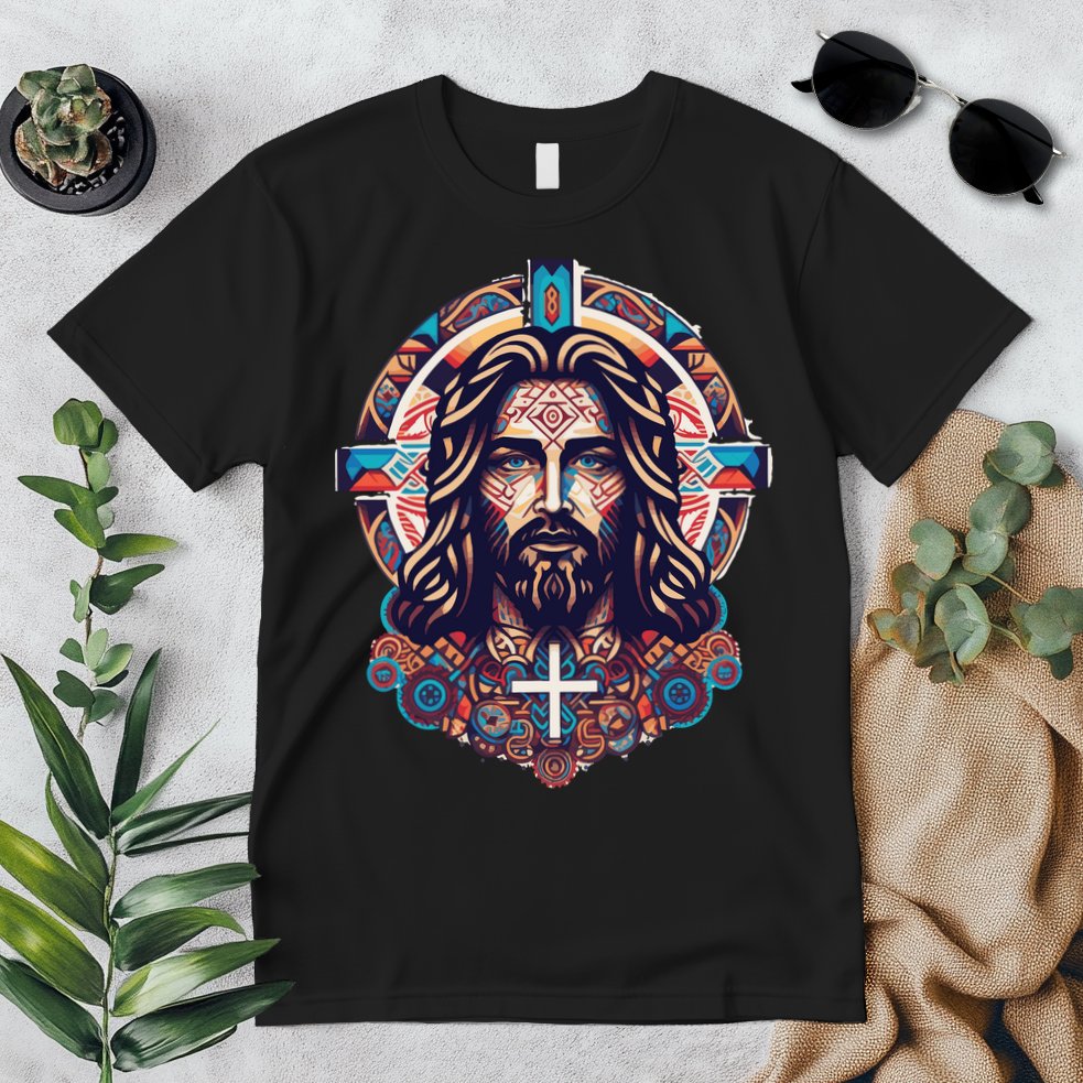 Jesus Abstract Art Premium T-Shirt