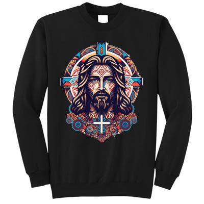 Jesus Abstract Art Tall Sweatshirt