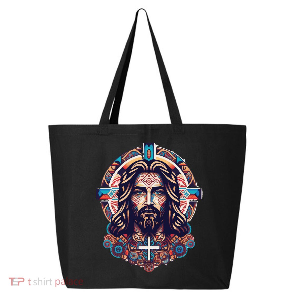 Jesus Abstract Art 25L Jumbo Tote
