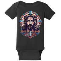 Jesus Abstract Art Baby Bodysuit