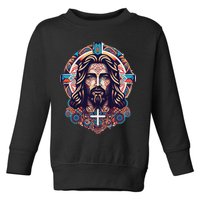 Jesus Abstract Art Toddler Sweatshirt