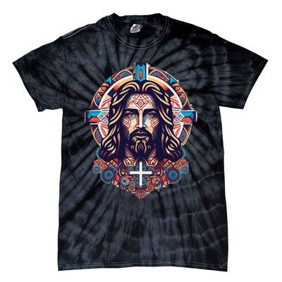 Jesus Abstract Art Tie-Dye T-Shirt