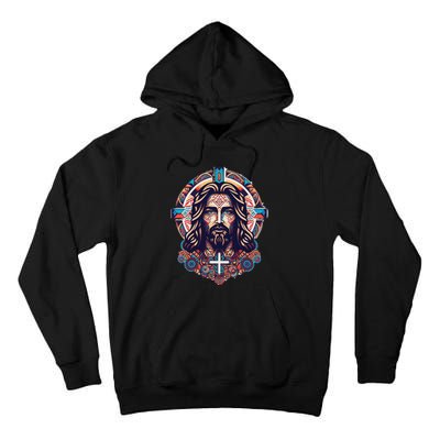 Jesus Abstract Art Tall Hoodie