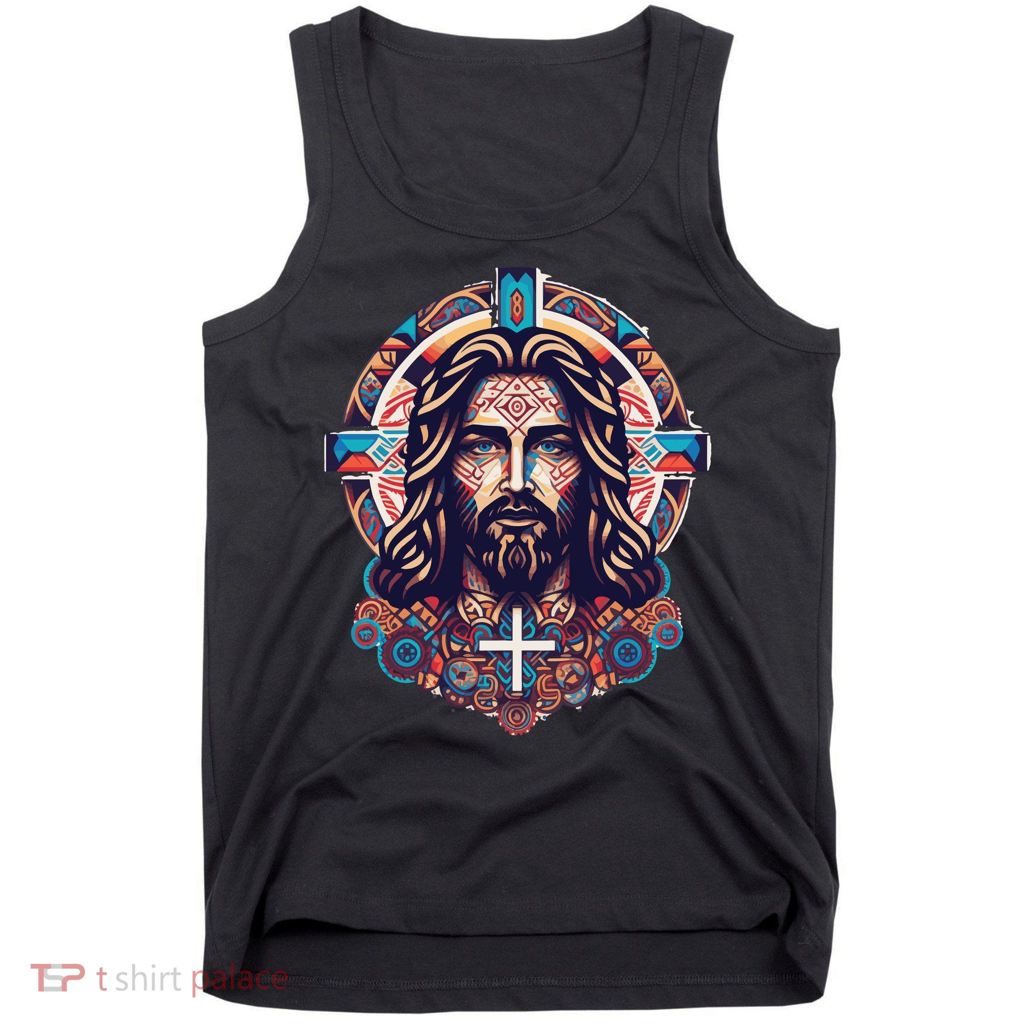 Jesus Abstract Art Tank Top