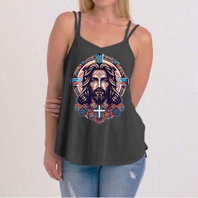 Jesus Abstract Art Women's Strappy Tank
