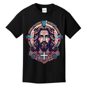 Jesus Abstract Art Kids T-Shirt