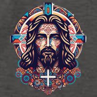Jesus Abstract Art Vector Backpack