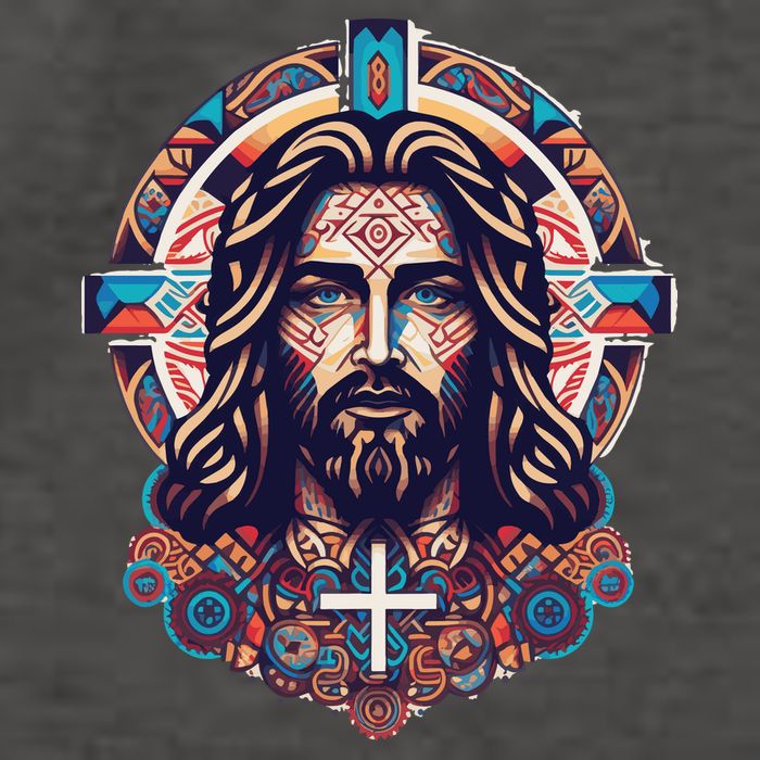 Jesus Abstract Art Vector Backpack