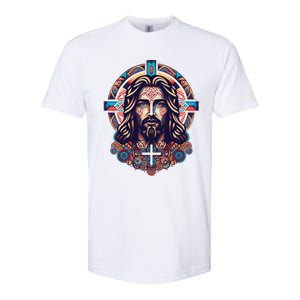 Jesus Abstract Art Softstyle® CVC T-Shirt