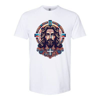 Jesus Abstract Art Softstyle® CVC T-Shirt