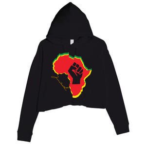 Juneteenth African American Pride Crop Fleece Hoodie