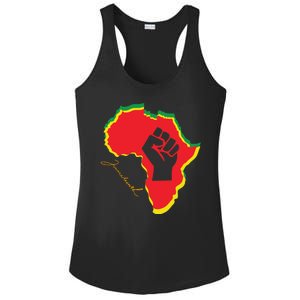 Juneteenth African American Pride Ladies PosiCharge Competitor Racerback Tank