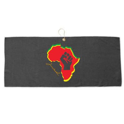 Juneteenth African American Pride Large Microfiber Waffle Golf Towel