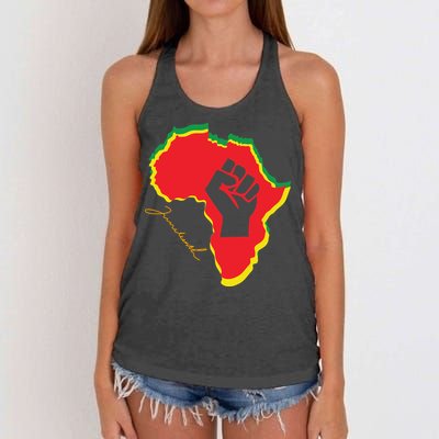 Juneteenth African American Pride Women's Knotted Racerback Tank