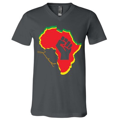 Juneteenth African American Pride V-Neck T-Shirt