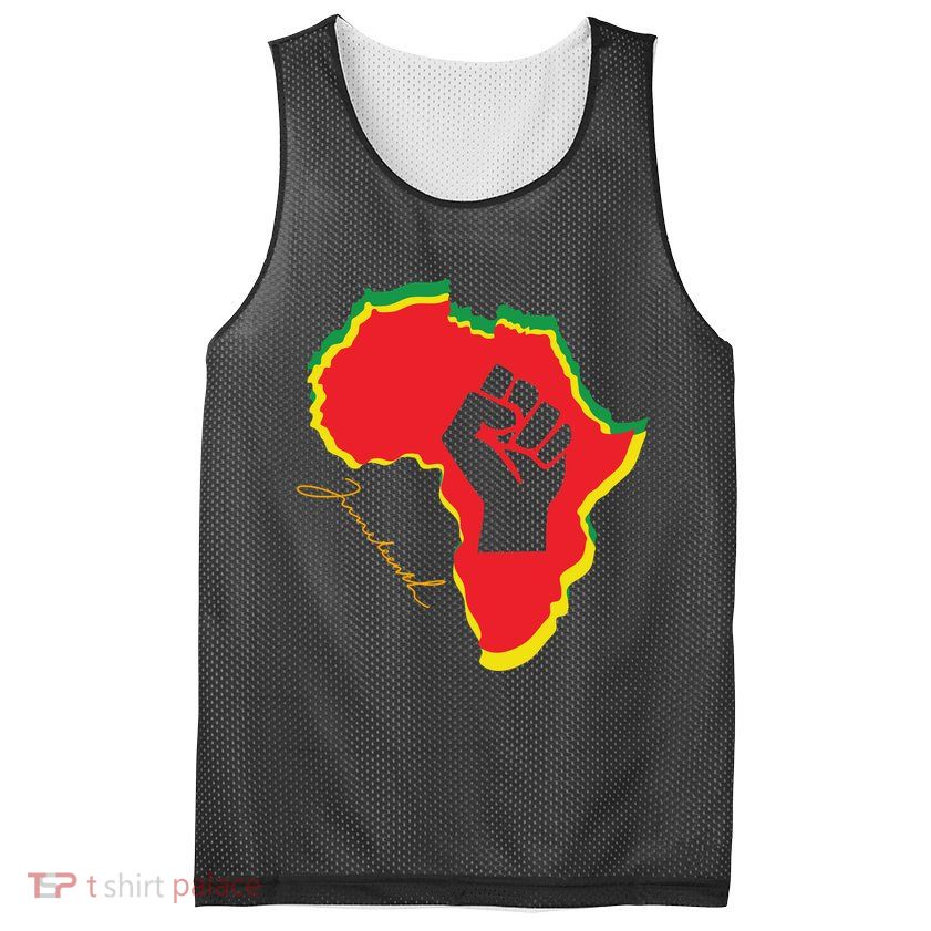 Juneteenth African American Pride Mesh Reversible Basketball Jersey Tank