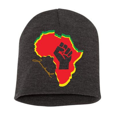 Juneteenth African American Pride Short Acrylic Beanie