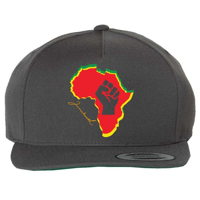Juneteenth African American Pride Wool Snapback Cap