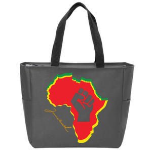 Juneteenth African American Pride Zip Tote Bag