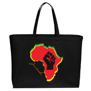 Juneteenth African American Pride Cotton Canvas Jumbo Tote